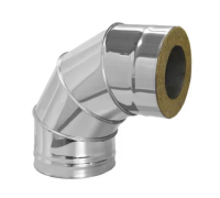 Колено сэндвича 90*210*150; AISI 430 0.50+AISI 304 0.50 (КОНДЕНСАТ)