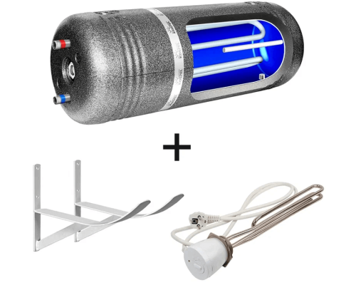 Бойлер косвенного нагрева WW-140 + ТЭН GRW 2.0 кВт + Крепление для бойлера (к-т 2 шт) %rs_city_gde%