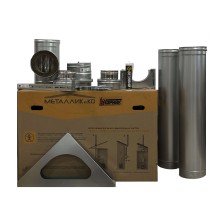 Комплект дымохода модульный прямой 210*150; Оц 0,50+AISI 430  0,50