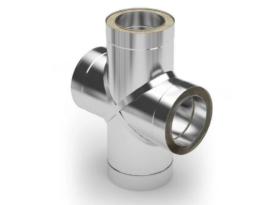 Тройник сэндвича-крестовина 90 х 210 х 150; Оц 0,50 + AISI 304 0,50 (КОНДЕНСАТ)