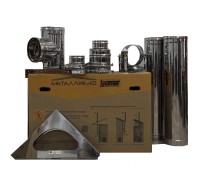 Комплект дымохода модульный прямой 210*150; AISI 430 0,50 + AISI 304 0,50